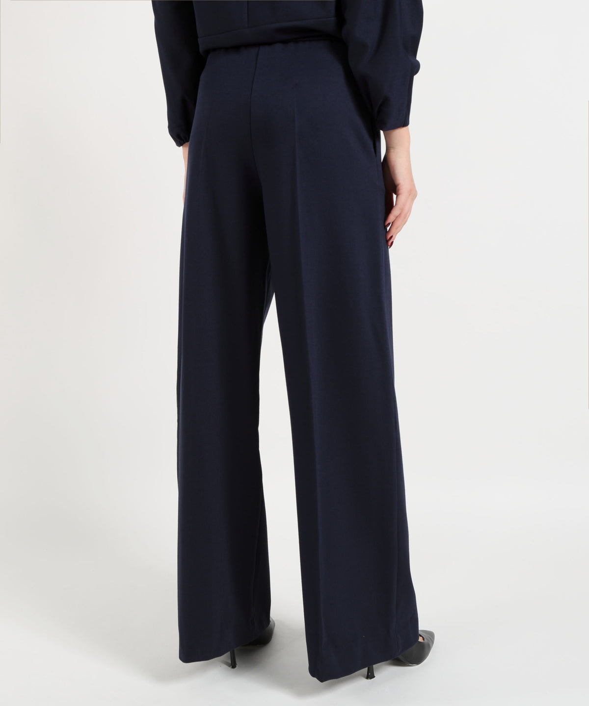 Pantaloni MEIMEI Pantaloni palazzo Meimeij in viscosa a vita alta e gamba larga Blu | MEIMEI