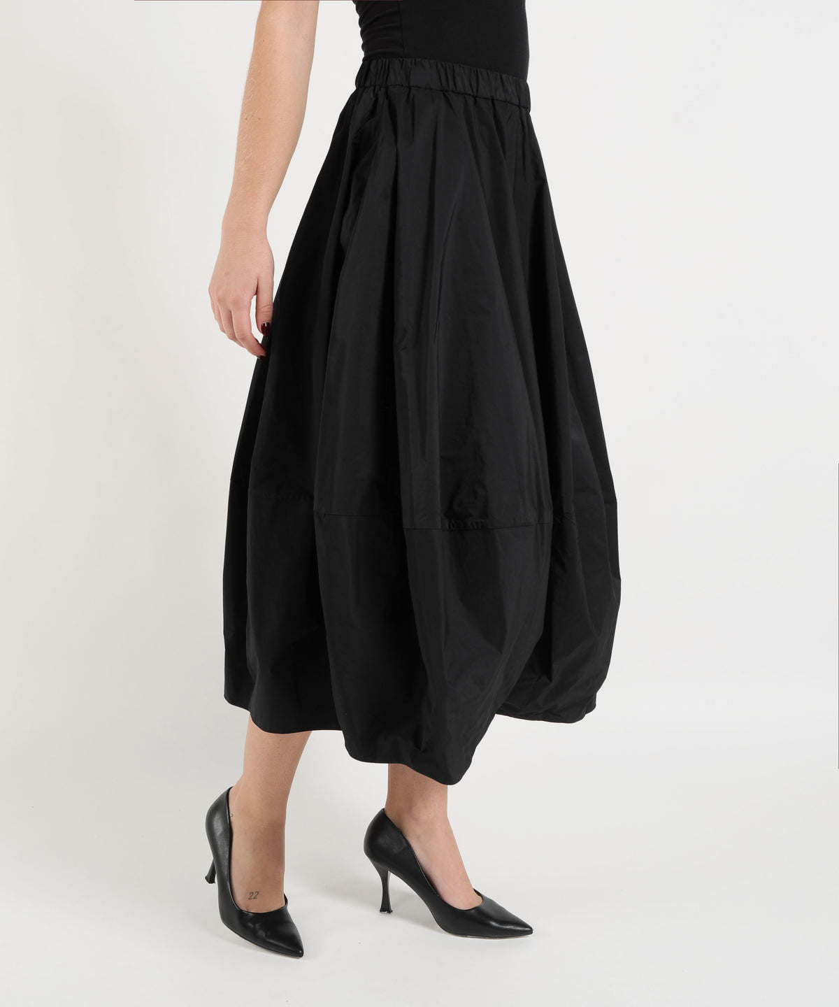 Gonne MEIMEI gonna lunga da donna Meimeij a palloncino con elastico Nero | MEIMEI