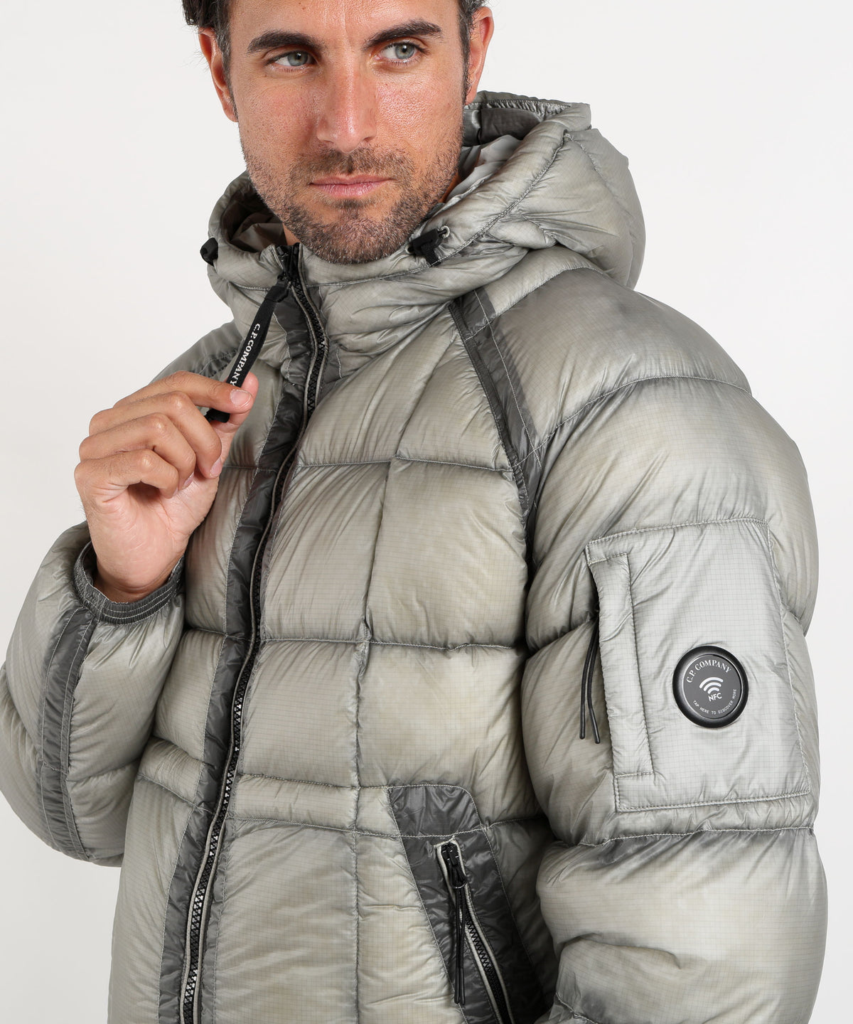 Piumini C.P. COMPANY D.D. Shell Hooded Puffer Jacket Grigio | C.P. COMPANY