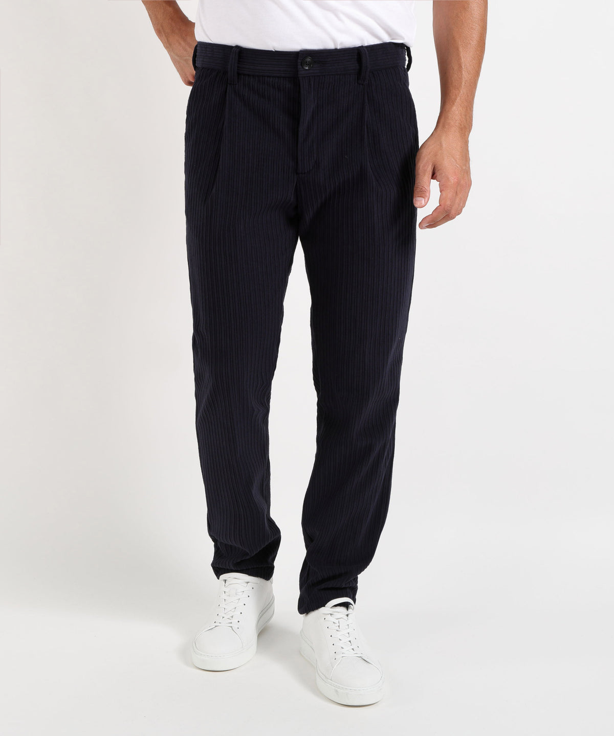 HERNO PANTALONI IN VELLUTO A COSTE