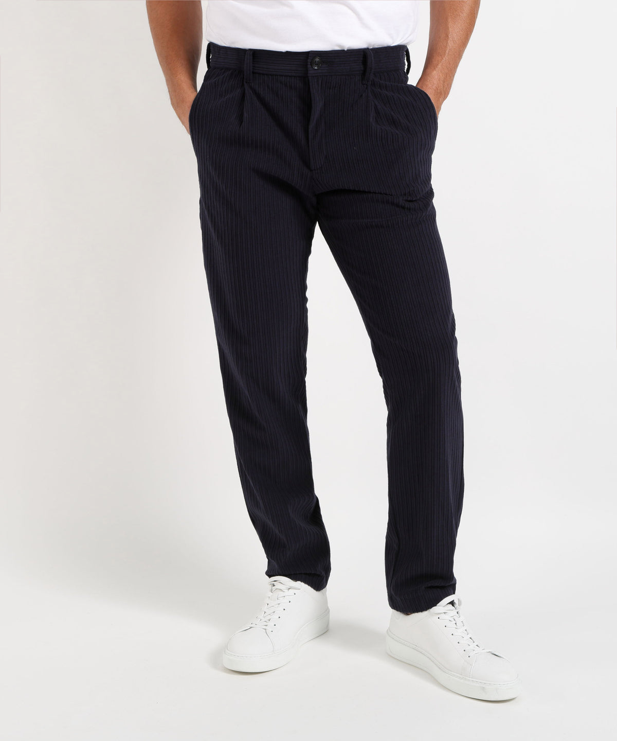 HERNO PANTALONI IN VELLUTO A COSTE