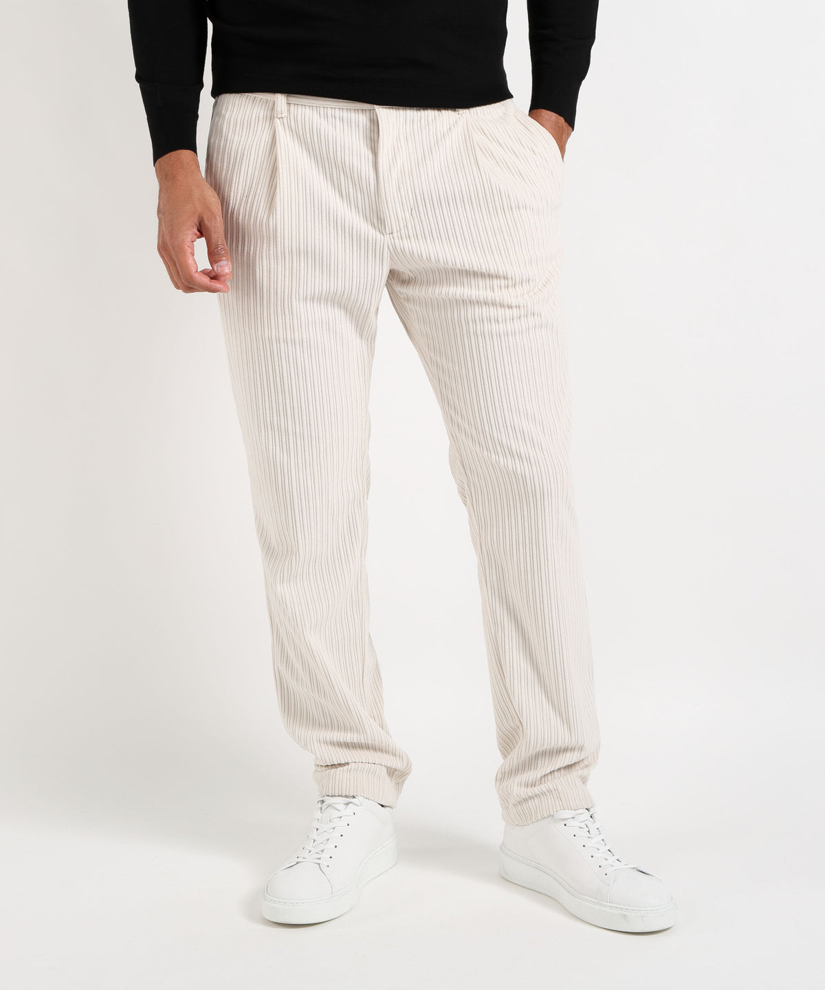 HERNO PANTALONI IN VELLUTO A COSTE