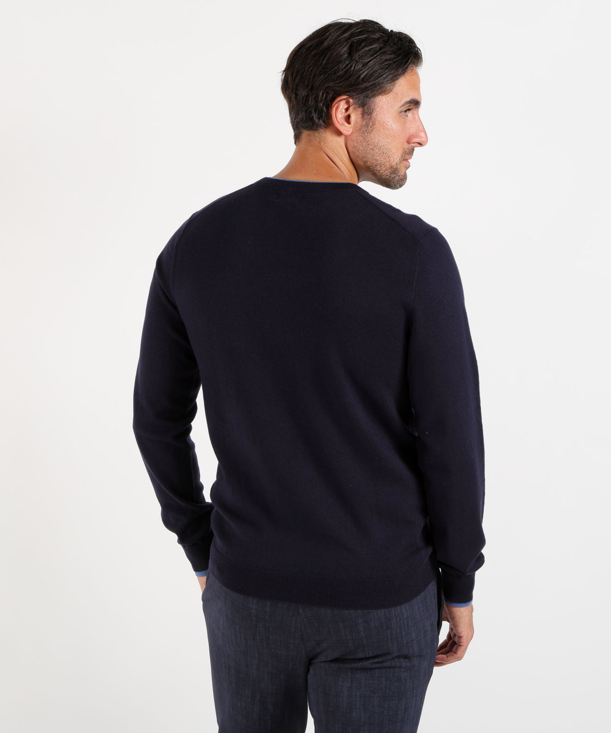 Maglie SUN 68 Maglia girocollo in cotone e lana Blu navy | SUN 68