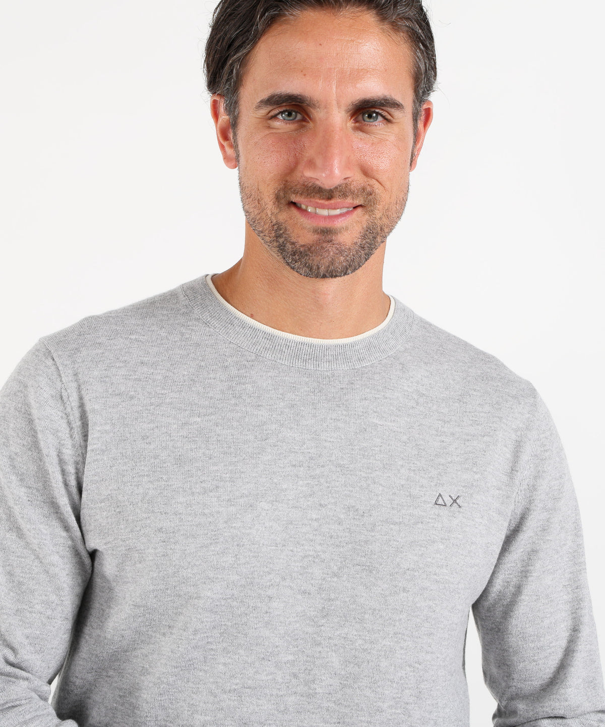 SUN 68 Maglia girocollo in cotone e lana