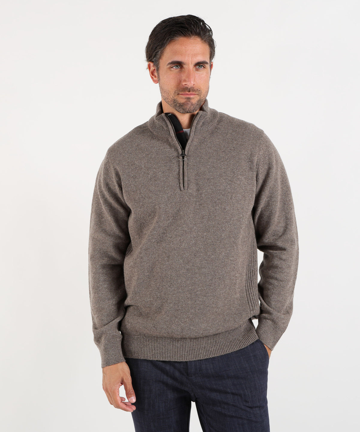 BARBOUR Maglia con mezza zip Holden