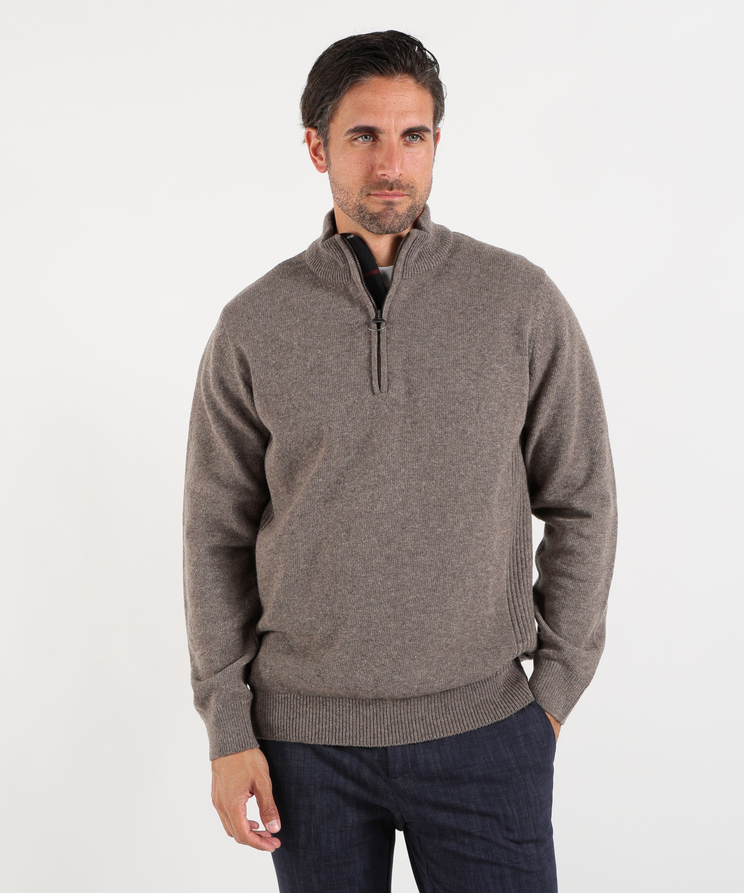 Maglie BARBOUR Maglia con mezza zip Holden Oliva | BARBOUR