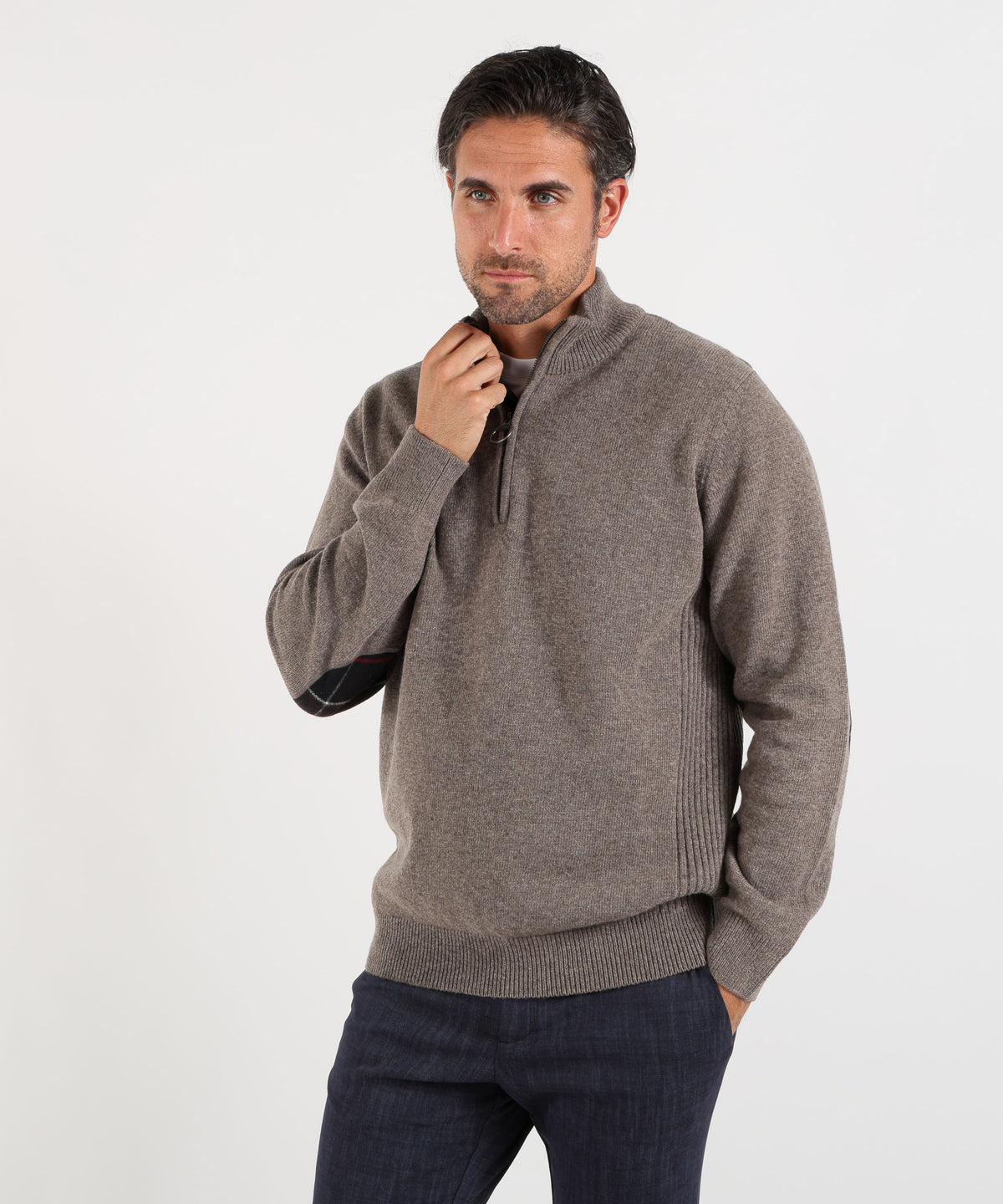 BARBOUR Maglia con mezza zip Holden