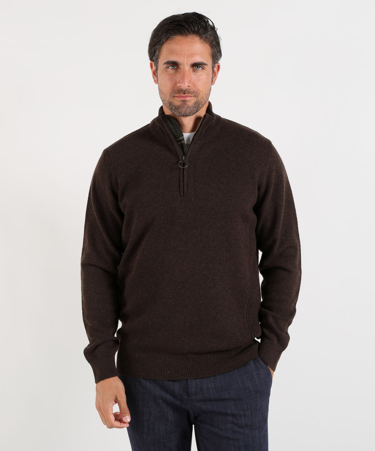 Maglie BARBOUR Maglia con mezza zip Holden Testa di moro | BARBOUR