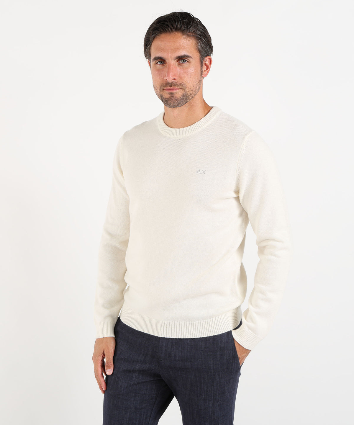 SUN 68 Maglia girocollo in lana e cashmere