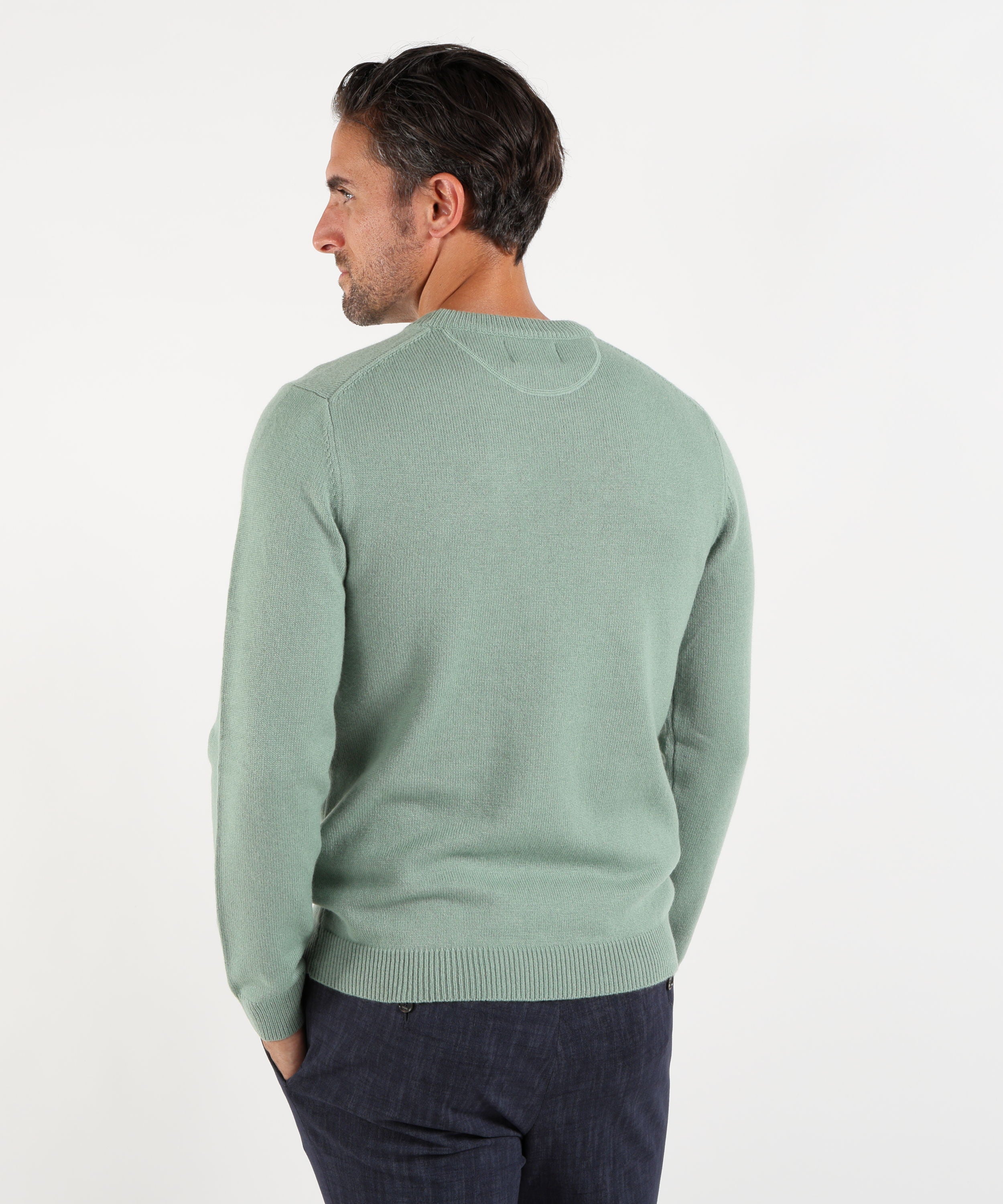 Maglie SUN 68 Maglia girocollo in lana e cashmere Verde | SUN 68