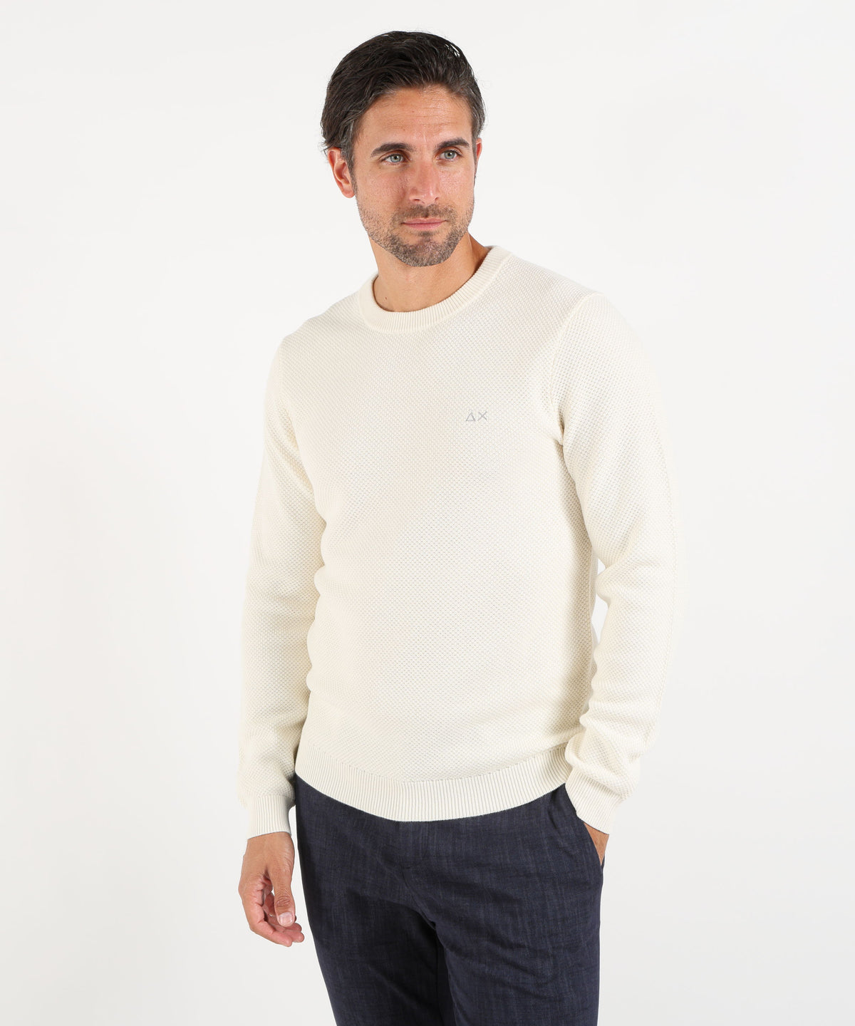 SUN 68 Wool and Cotton Crew-Neck Sweater