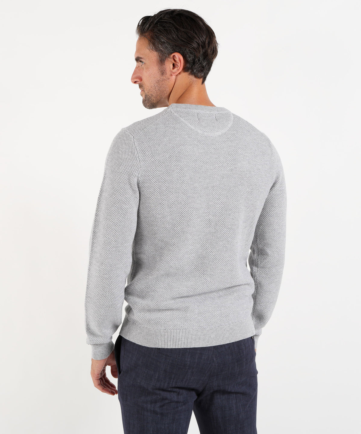 Maglie SUN 68 Maglia girocollo in lana e cotone Grigio | SUN 68