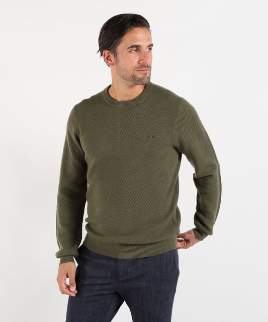 Maglie SUN 68 Maglia girocollo in lana e cotone Militare | SUN 68