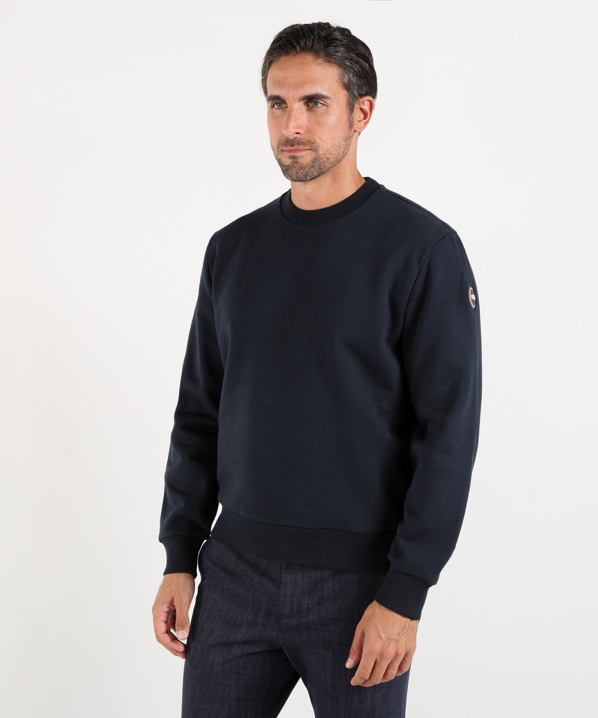 Felpe COLMAR COLMAR ORIGINALS CREW-NECK SWEATSHIRT WITH PATCH L Navy | COLMAR