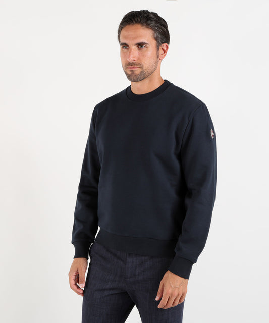 Sweatshirts COLMAR CREW-NECK SWEATSHIRT WITH PATCH L Navy | COLMAR