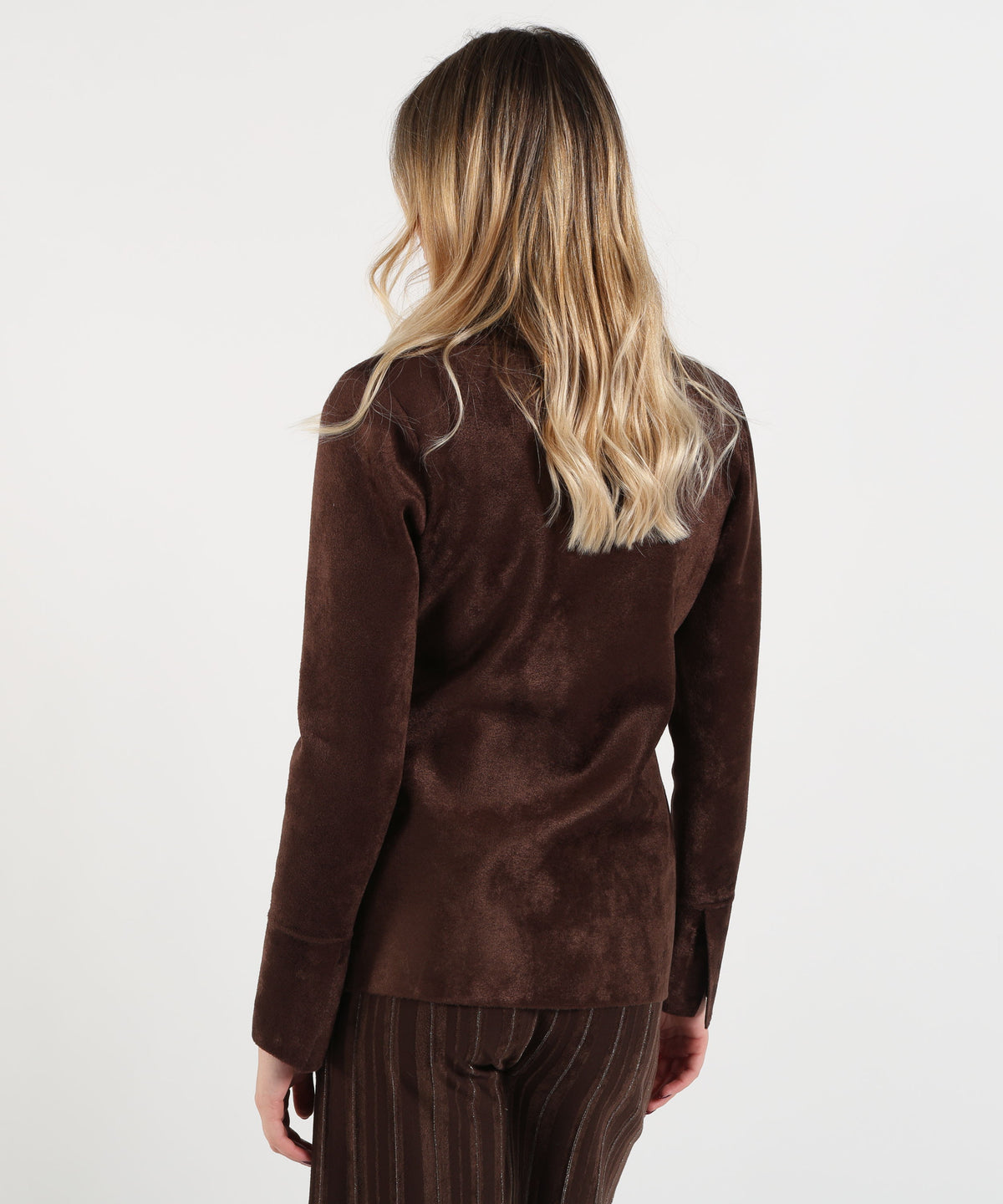 Giacche D.EXTERIOR Blazer Monopetto Effetto Cavallino Cioccolato | D.EXTERIOR