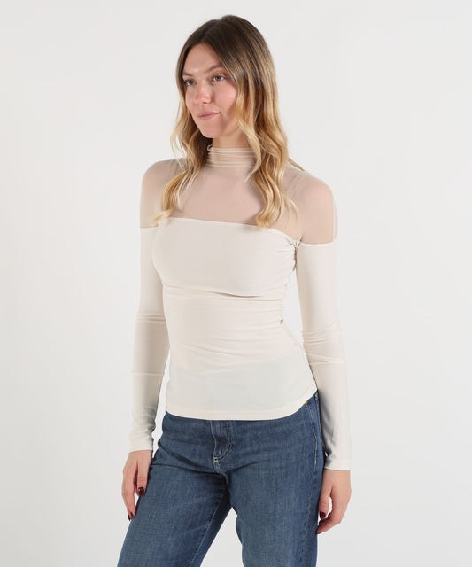 Maglie SILENCE LIMITED ivy shirt Latte | SILENCE LIMITED