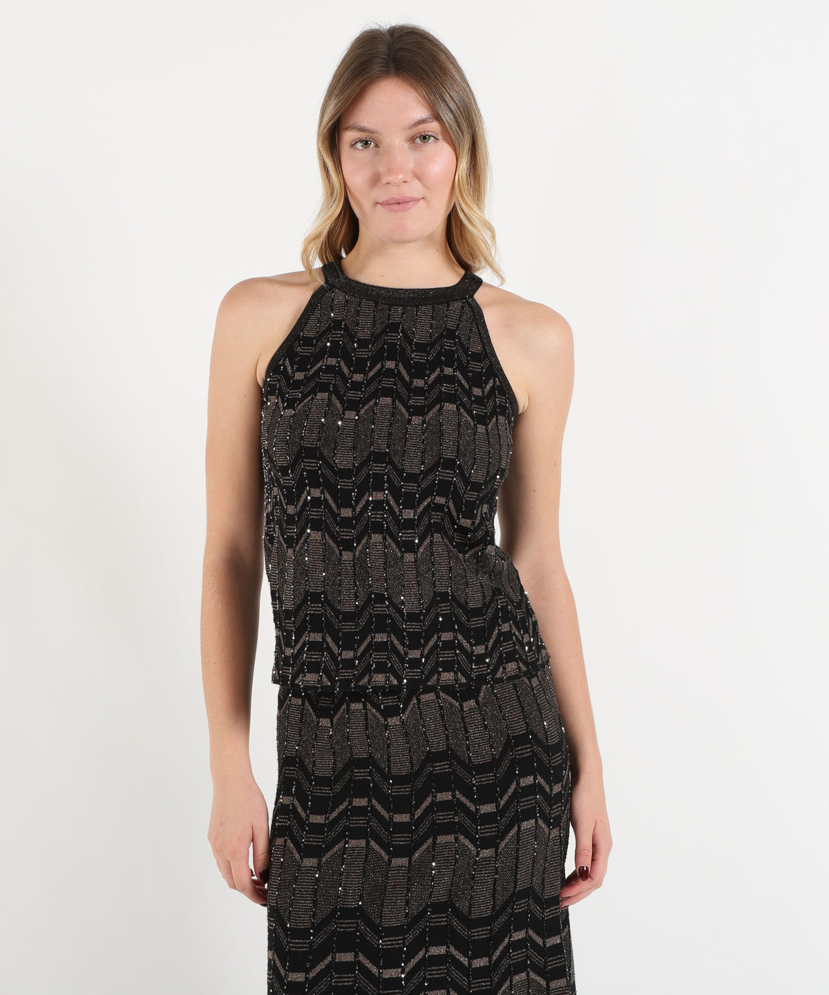 D.EXTERIOR Top Donna con Scollo all’Americana