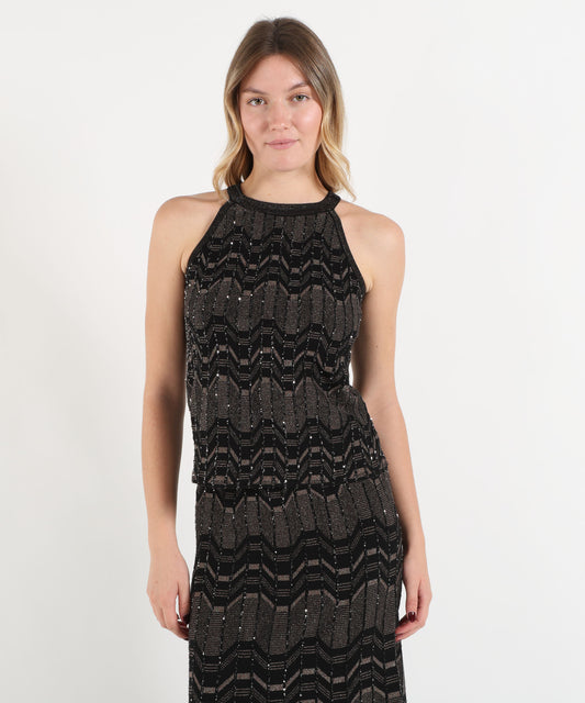 Top D.EXTERIOR Top Donna con Scollo all’Americana Multicolor | D.EXTERIOR