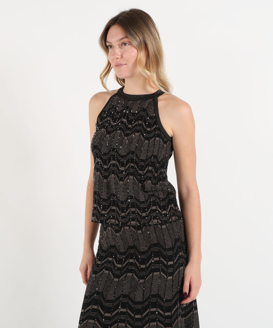 Top D.EXTERIOR Top Donna con Scollo all’Americana Multicolor | D.EXTERIOR