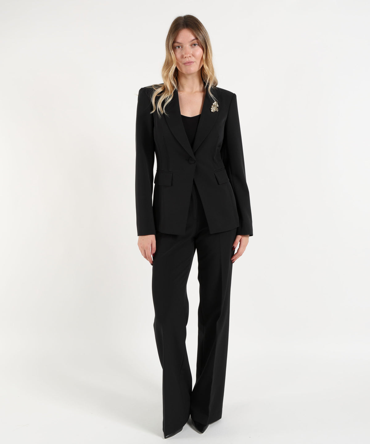 Pantaloni LIUJO BLACK Pantalone Donna a Gamba Dritta con Tasche a Filo Nero | LIUJO BLACK