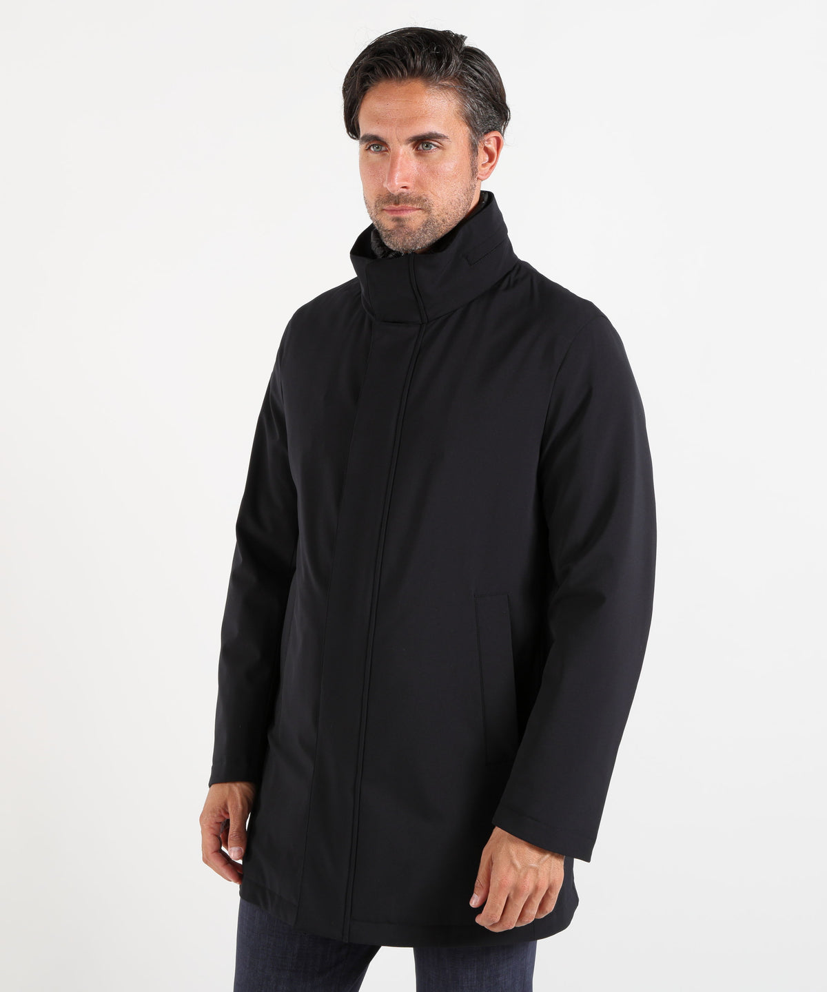 Cappotti MONTECORE Cappotto a collo alto Navy | MONTECORE