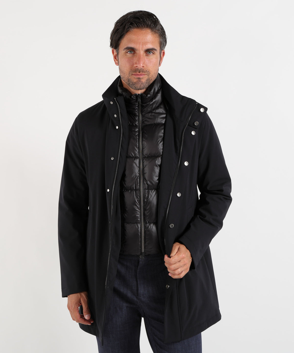 Cappotti MONTECORE Cappotto a collo alto Navy | MONTECORE