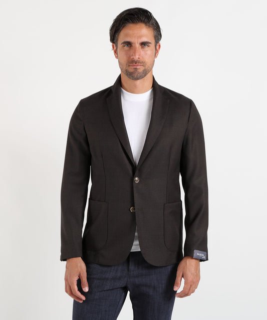 Jackets BARBA Men’s Two-Button Travel Blazer Testa di moro | BARBA