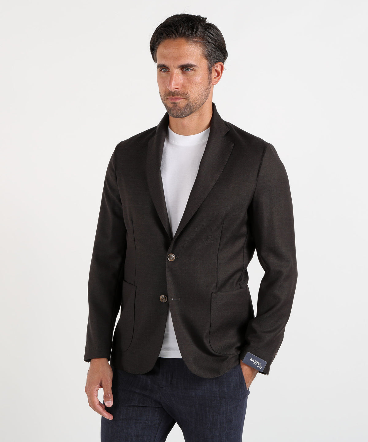 BARBA Men’s Two-Button Travel Blazer