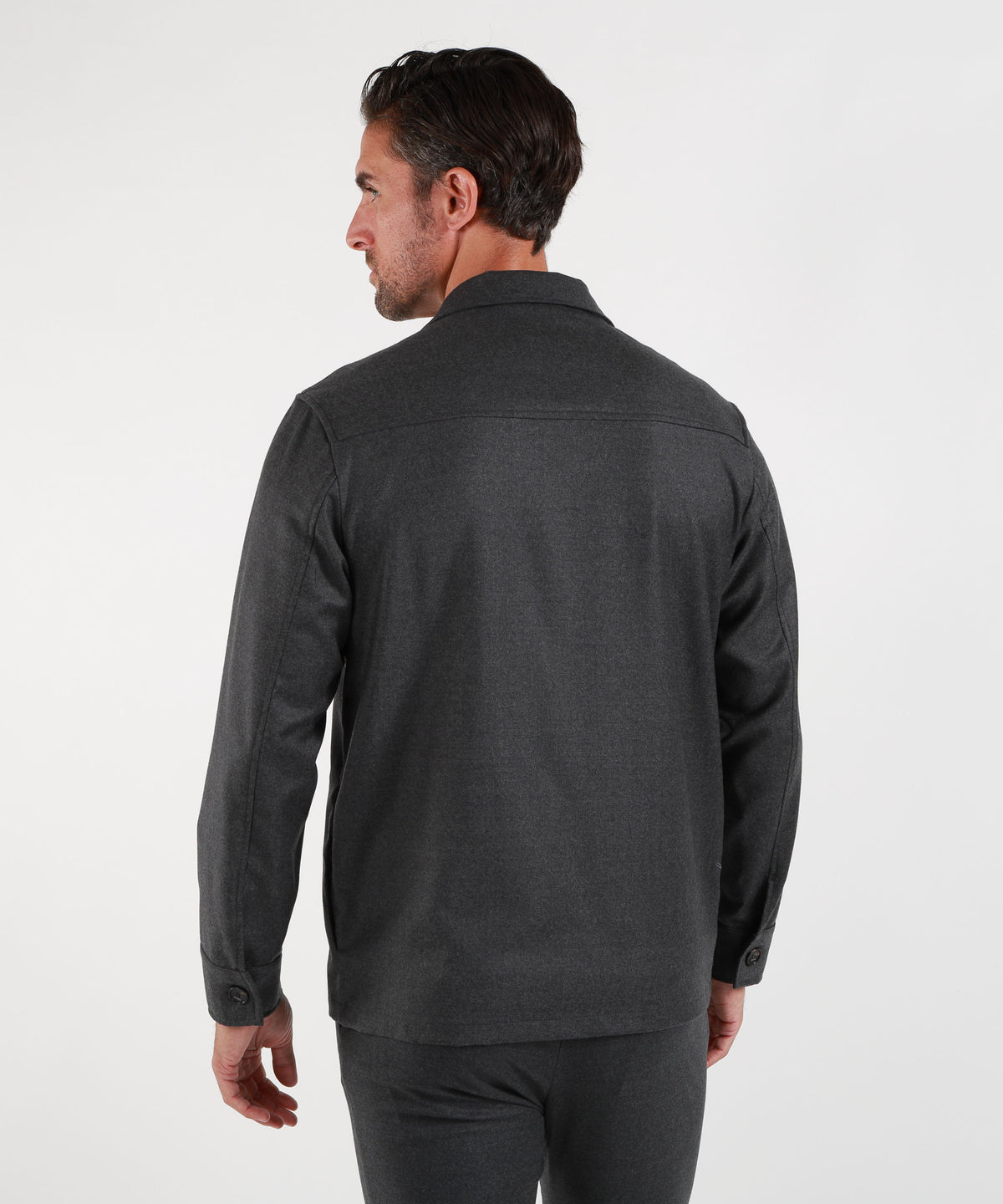 CRUNA Overshirt in flanella in panno leggero di lana vergine