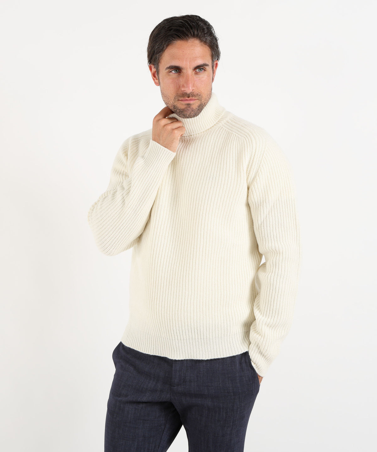 Maglie CRUNA Maglia dolcevita in lana vanisè Burro | CRUNA