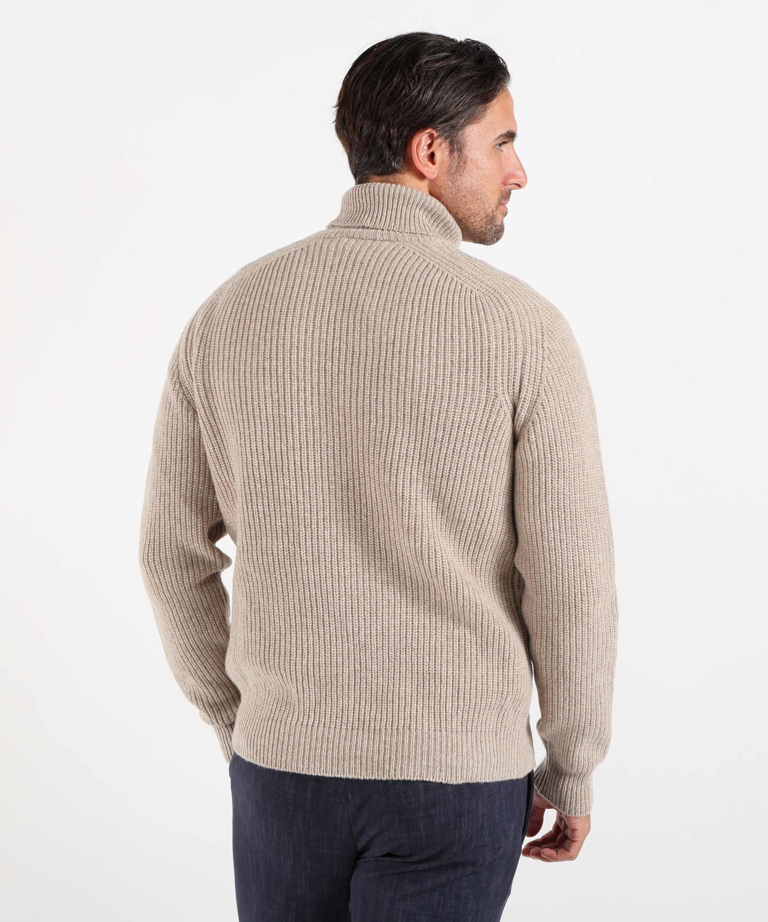 Maglie CRUNA Maglia dolcevita in lana vanisè Tortora | CRUNA