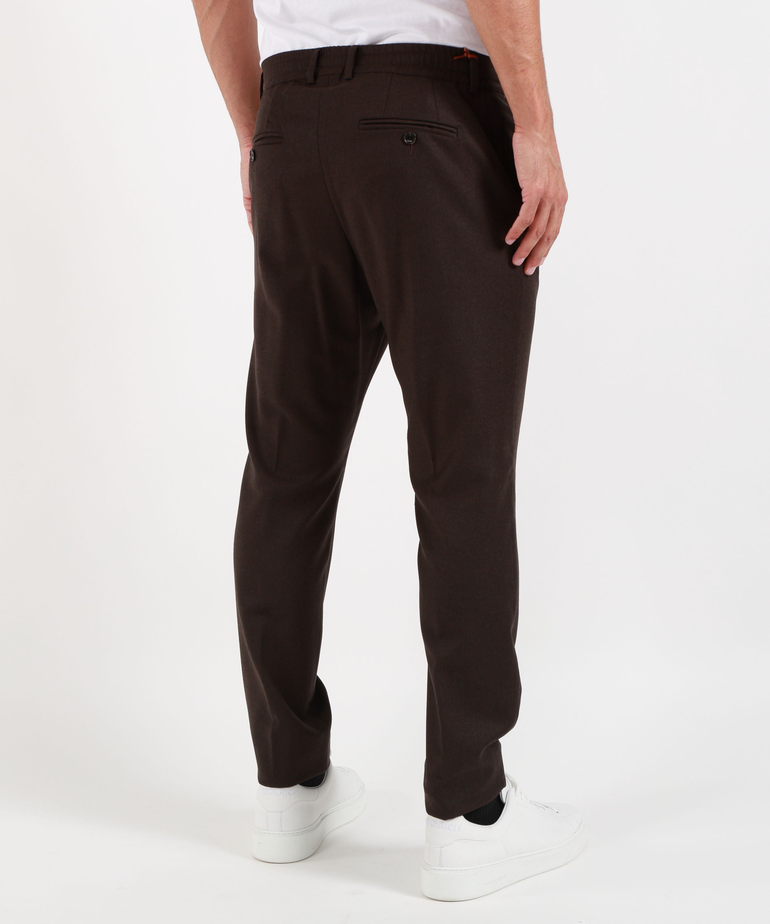 Pantaloni CRUNA pantalone uomo Mitte blu navy con pinces e vita elasticizzata Moro | CRUNA
