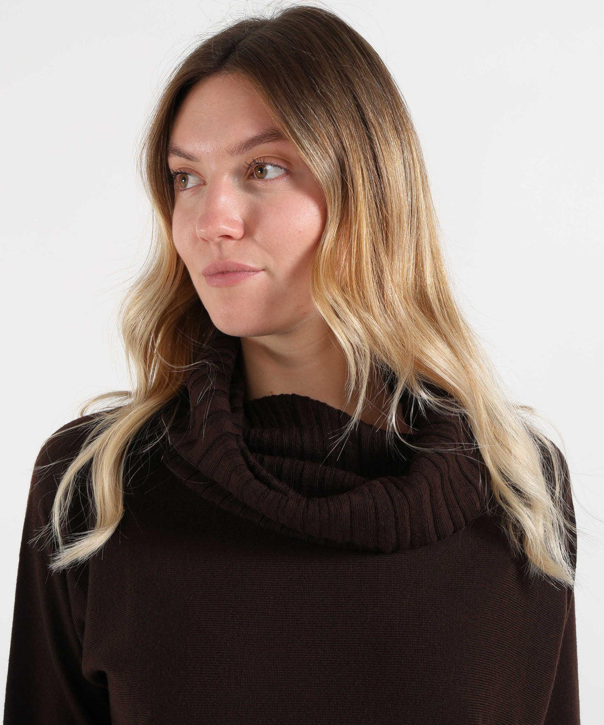 D.EXTERIOR Soft Sweater with Funnel Neck