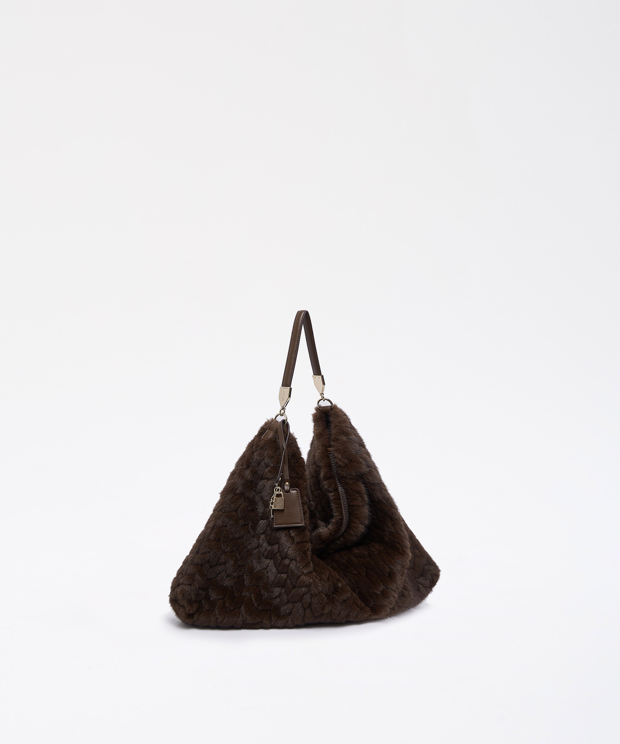 Bags LIUJO ACCESSORI Large Faux-Fur Bag Marrone | LIUJO ACCESSORI