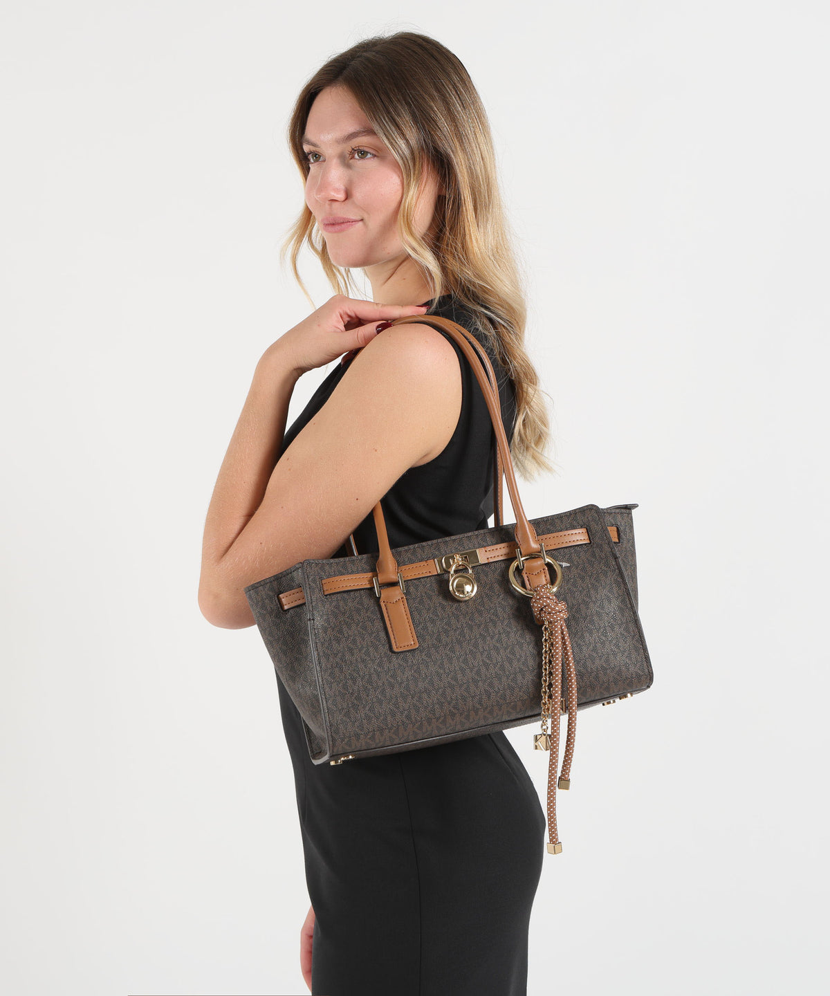 MICHAEL KORS Small Hamilton Moderne Logo Satchel
