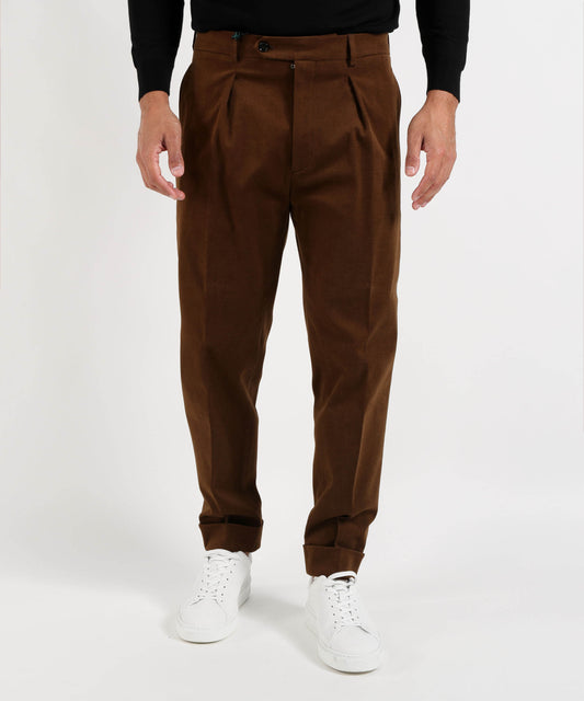 Pantaloni BERWICH Pantalone Uomo in Fustagno Marrone | BERWICH