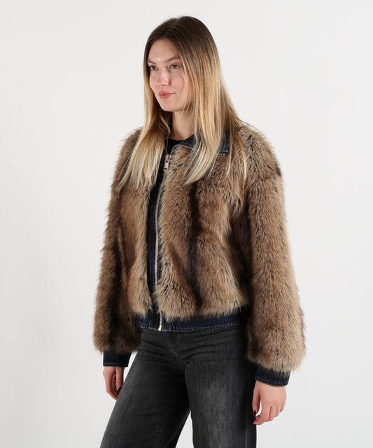 Fur coats LIUJO denim Marrone | LIUJO denim