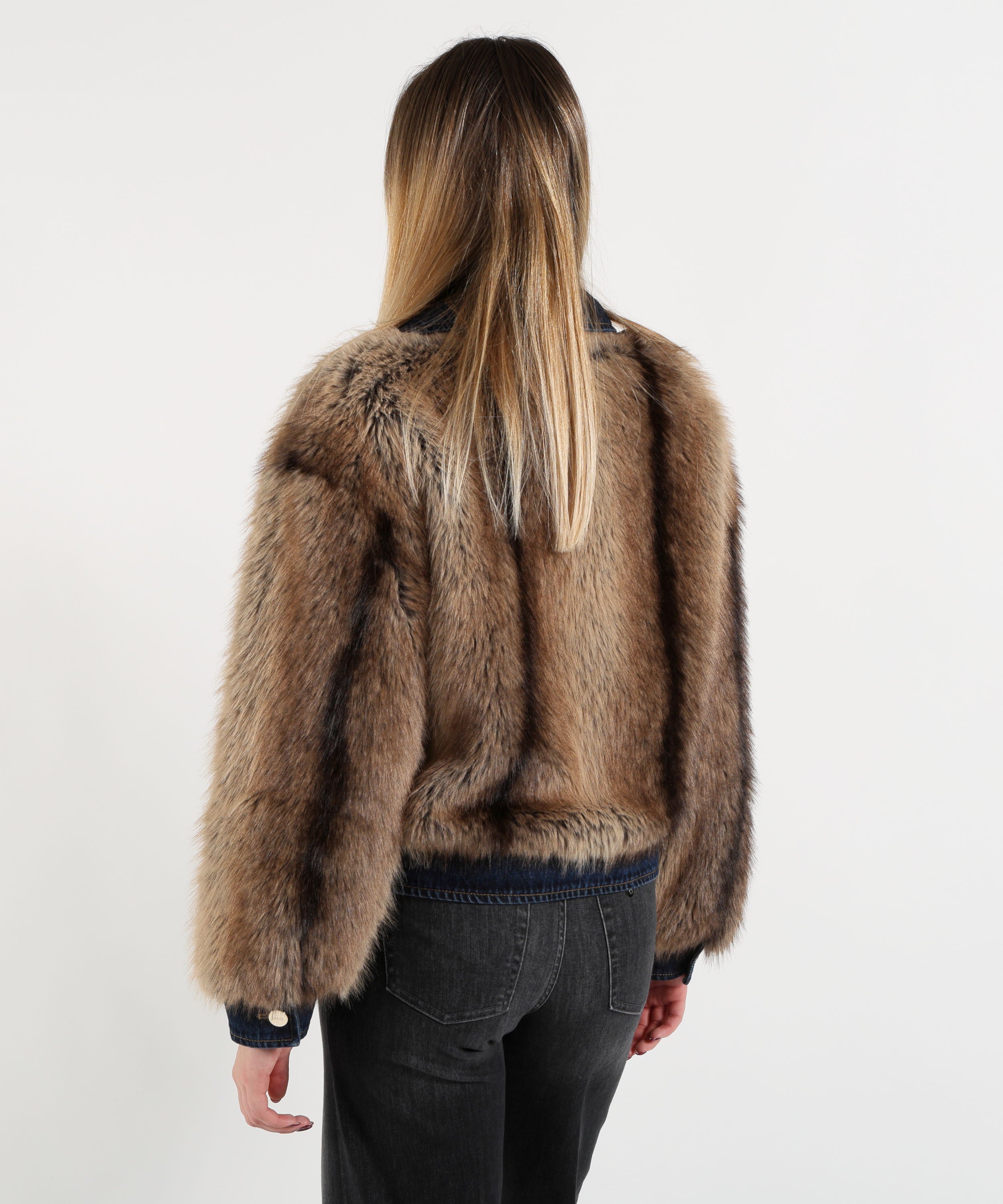 Fur coats LIUJO denim Marrone | LIUJO denim