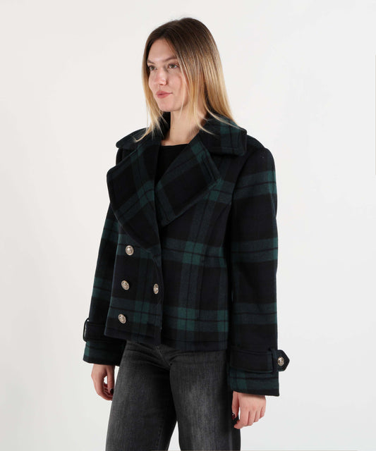 Coats LIUJO WHITE Tartan | LIUJO WHITE