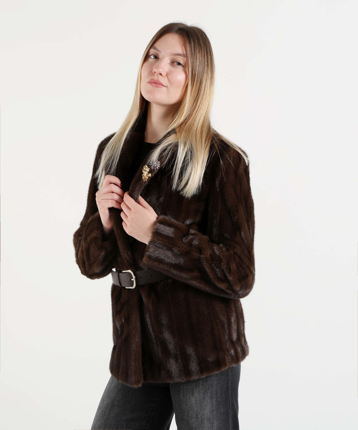 Fur coats LIUJO BLACK Faux Fur Jacket Marrone | LIUJO BLACK