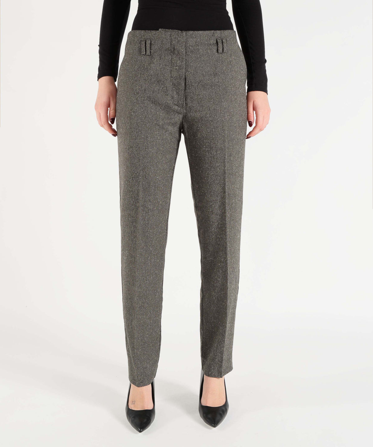 LIUJO BLACK Pantaloni a sigaretta in tweed