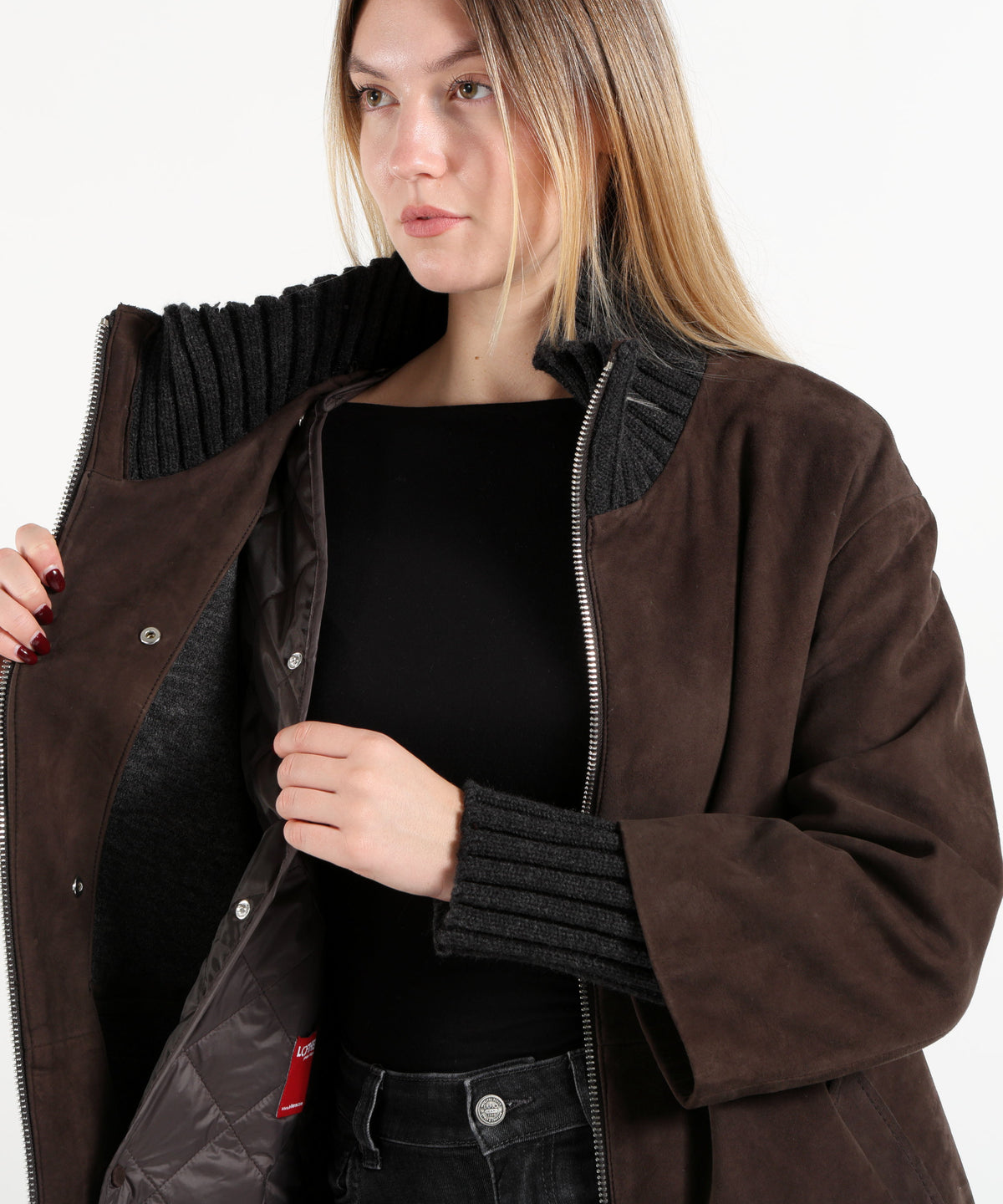 Giacche THE JACKIE LEATHERS Giacca donna Desire in pelle Testa di moro | THE JACKIE LEATHERS