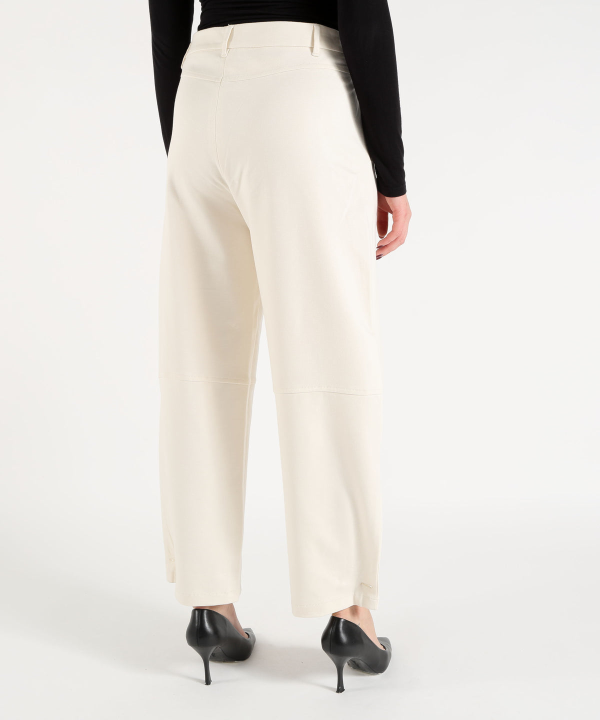LIUJO WHITE Pantaloni balloon in punto milano