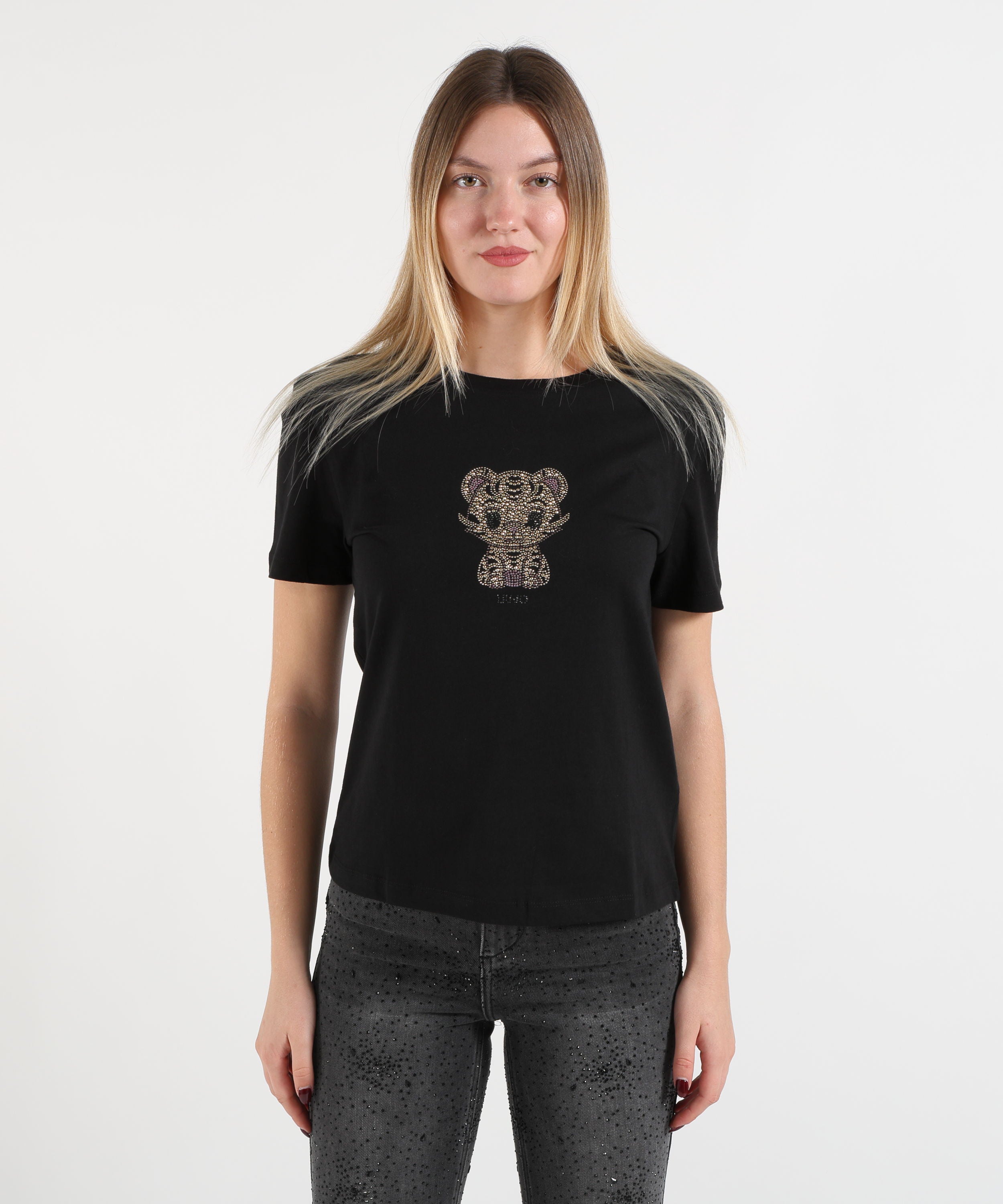 T-shirts LIUJO WHITE Nero/gatto | LIUJO WHITE