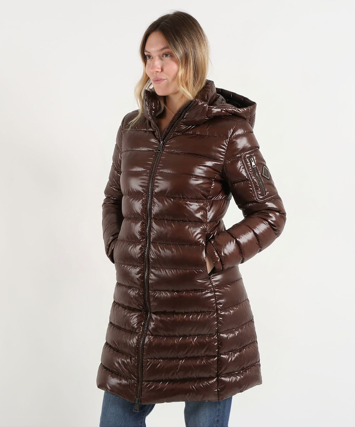 Piumini HERNO GIACCONE IN NYLON LUCIDO Testa di moro | HERNO