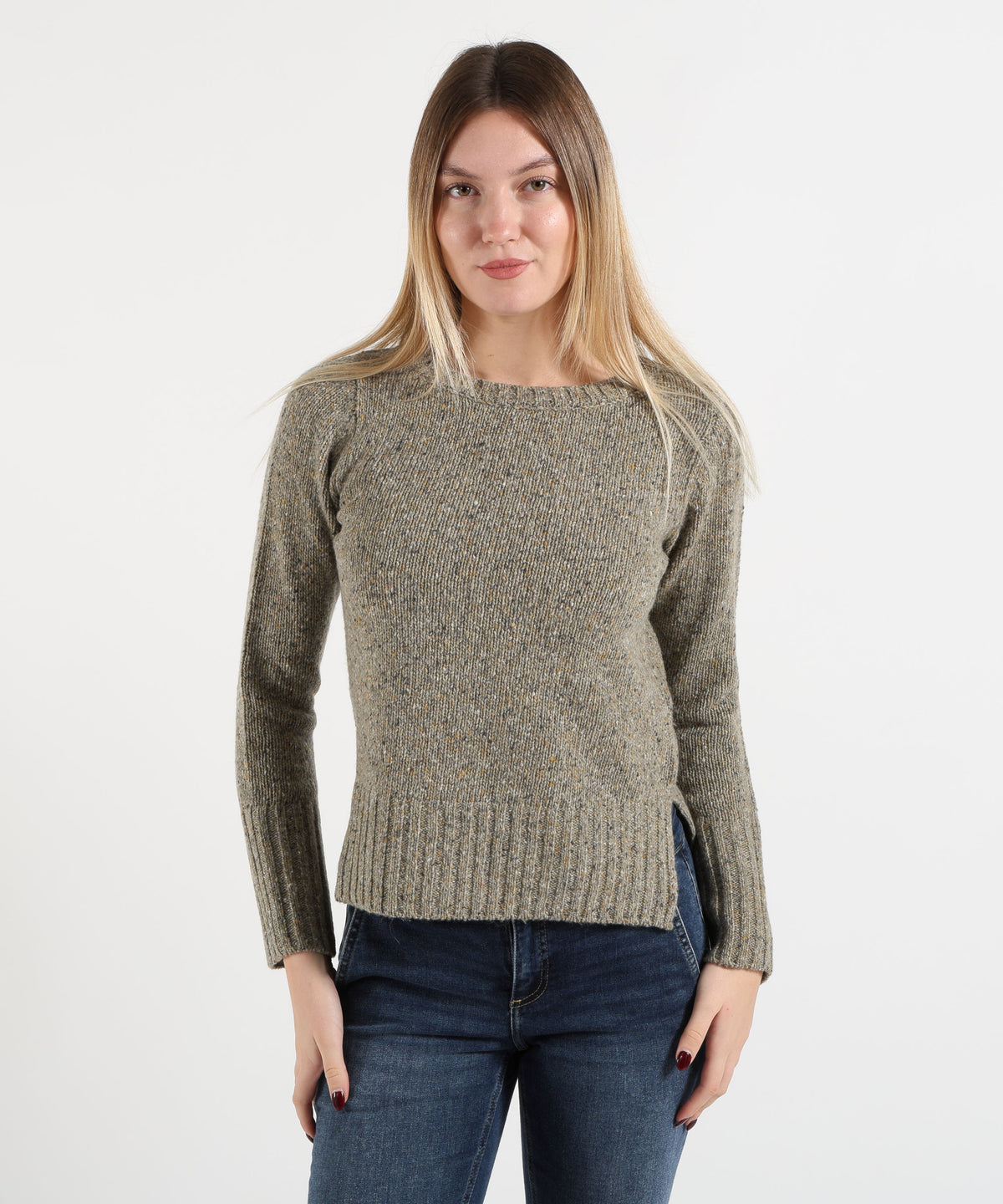 MAIDA MILA Maglione Donna Girocollo Melange