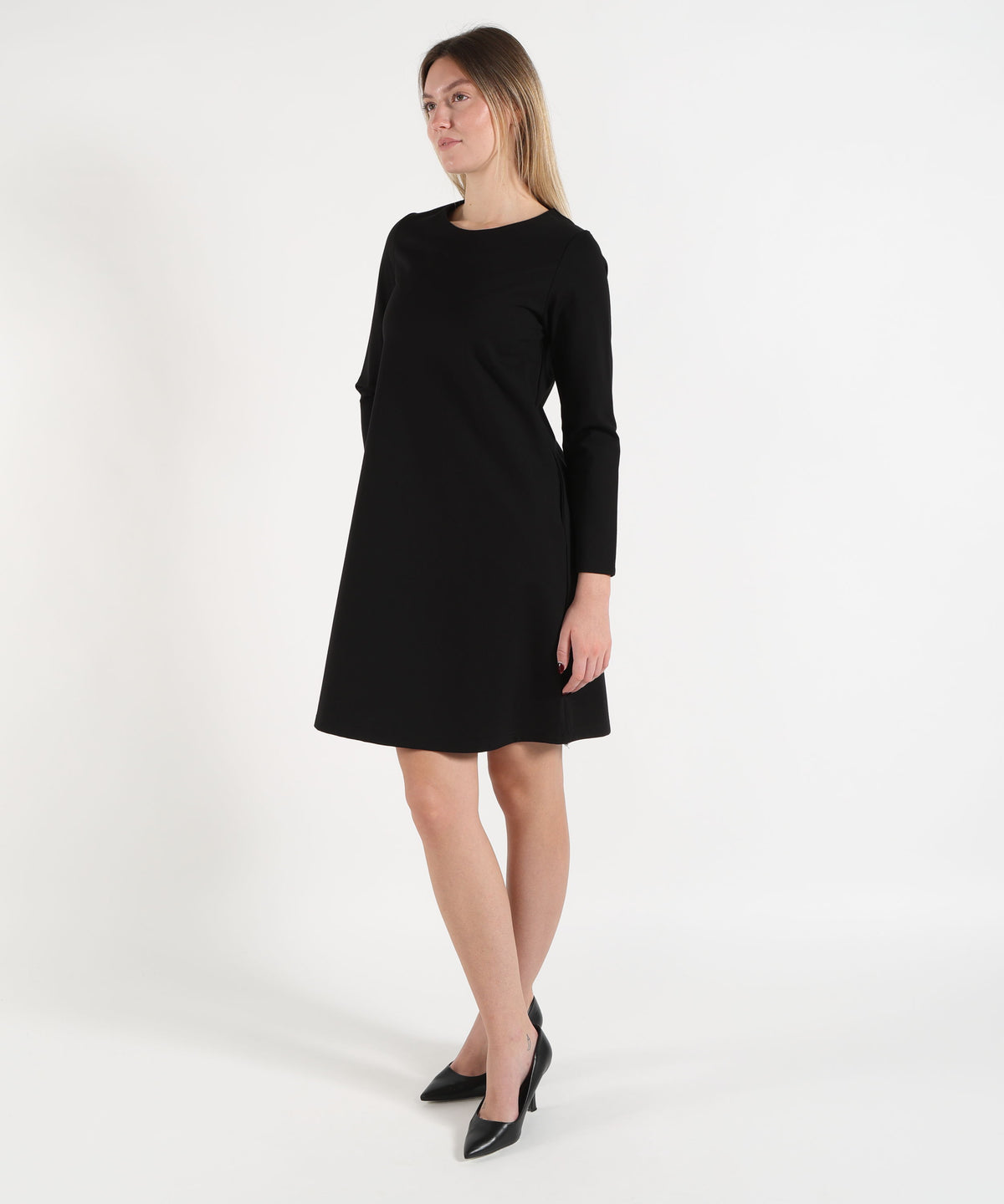 Abiti MAIDA MILA Abito Donna Midi Girocollo Nero | MAIDA MILA