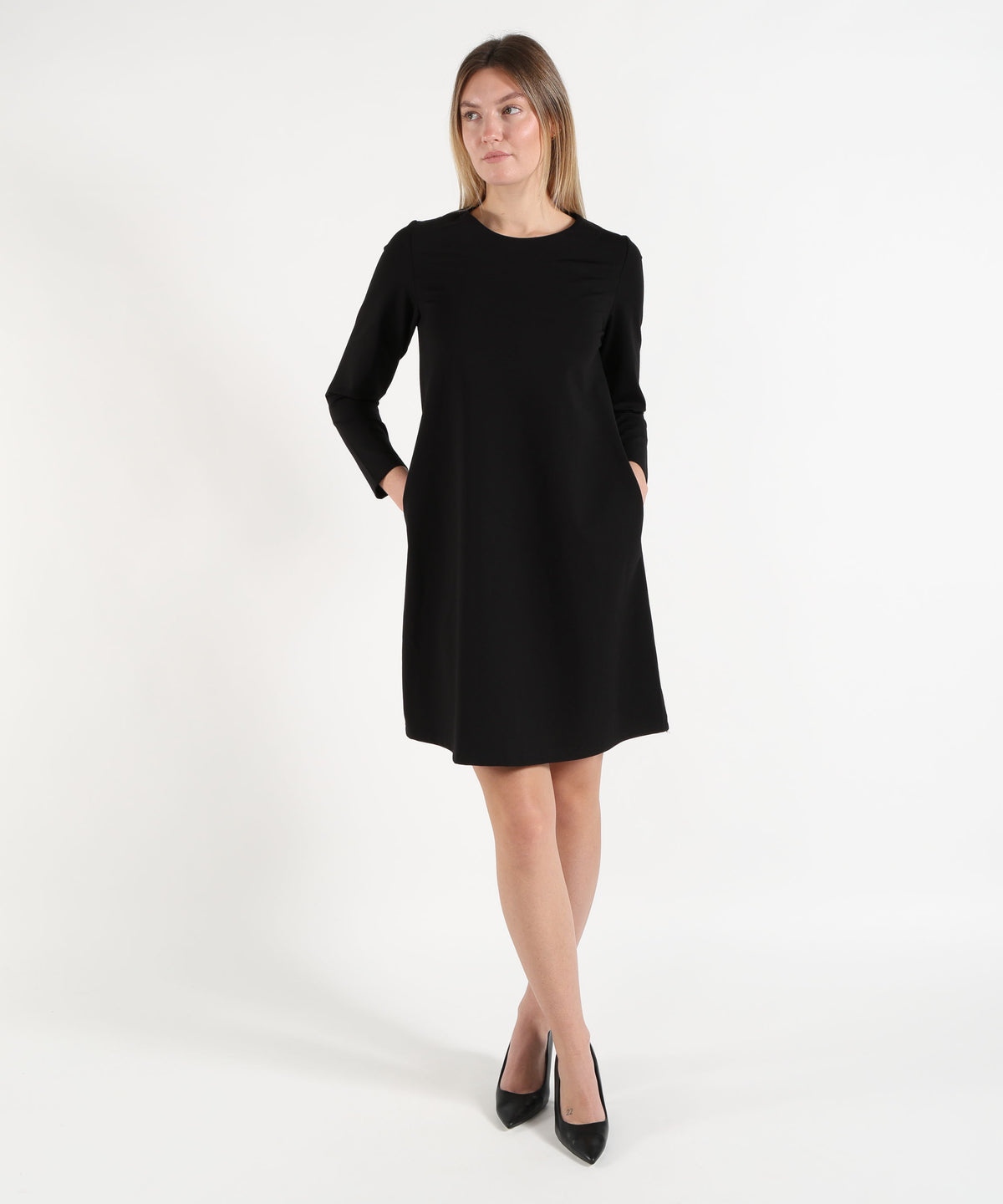 Abiti MAIDA MILA Abito Donna Midi Girocollo Nero | MAIDA MILA