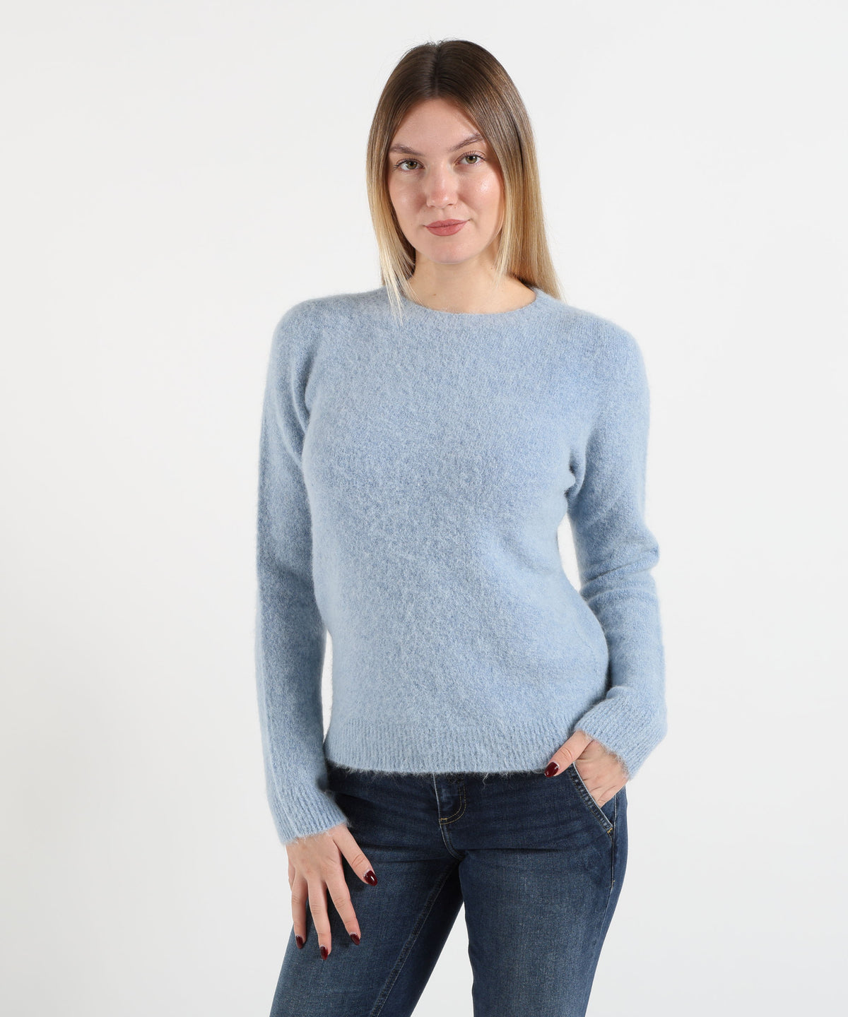 MAIDA MILA Maglione Donna Girocollo in Alpaca